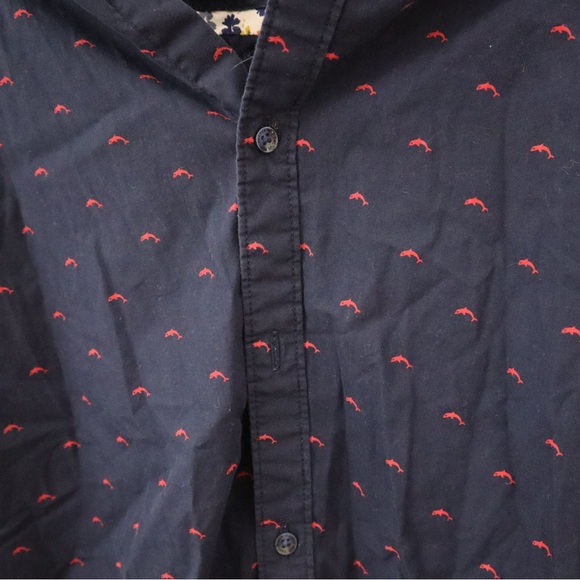 Blue patterned button up - Picture 2 of 2